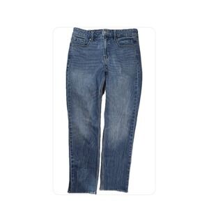 Old Navy Women's Jeans Straight Leg High Rise Size 10 Distressed Skater Grunge